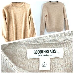 Goodthreads Women's Classic Sweater 100% Lambswool  Crew Neck Knit Sweater Sz S